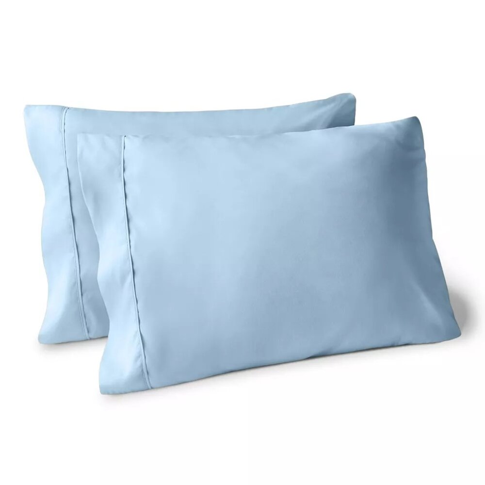 NEW Ultra-Soft Microfiber King Light Blue Pillowcases by Bare Home